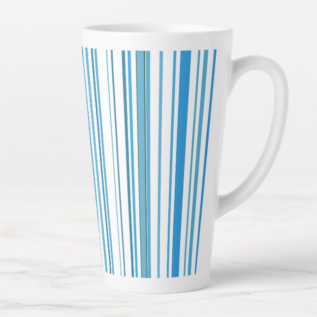 Tasse Latte Bleu Bleu Plage (Droite)