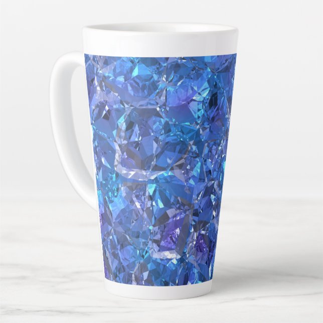 Tasse Latte Bleu cristal et violet (Angle gauche)