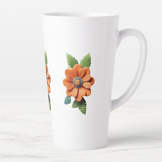 Tasse Latte Bloom in Ember Papercut Petals Midnight Marigold E (Droite)