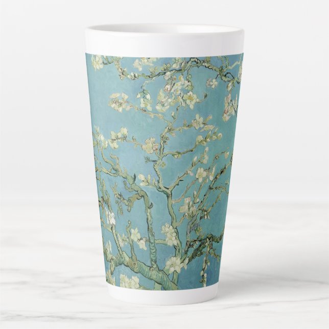 Tasse Latte Blossoms d'amandes par Vincent Van Gogh (Devant)