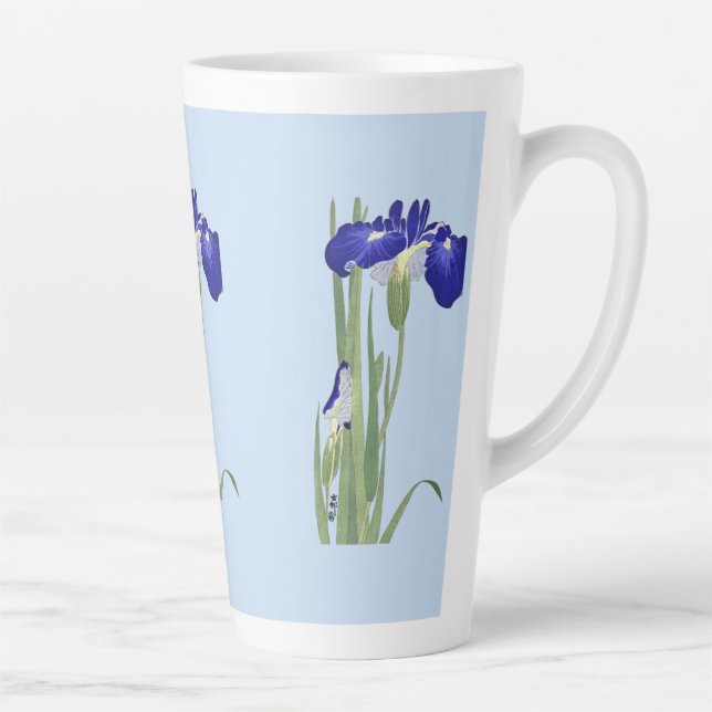 Tasse Latte Blue Irises par Ohara Koson (Droite)