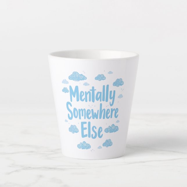 Tasse Latte Blue Pastel Daydreamer Saying (Devant)