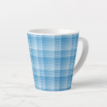 Blue White Checker Abstract Pattern