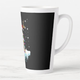 Tasse Latte Boder Colline Reindeer Noël présent