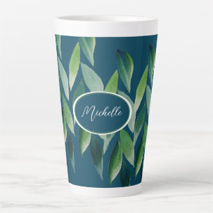 Tasse Latte Bohème verte moderne de la nature