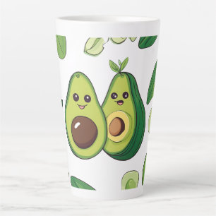 Tasse Latte Boîtier téléphonique couple Avocado Funny Kawaii