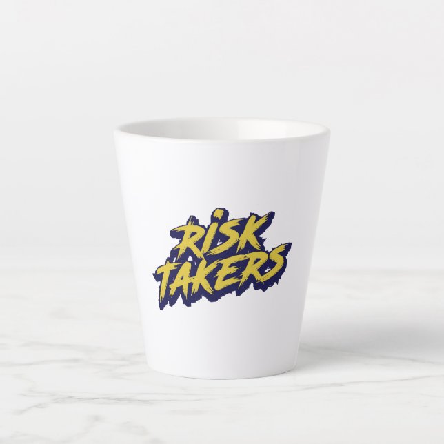 Tasse Latte Bold "Risk Takers" Motivational (Devant)
