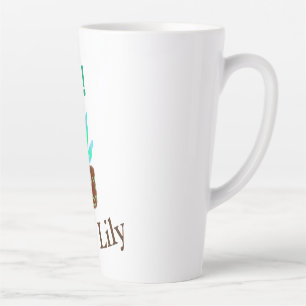 Tasse Latte Bonjour Je suis Lily cactus succulent ajouter nom 