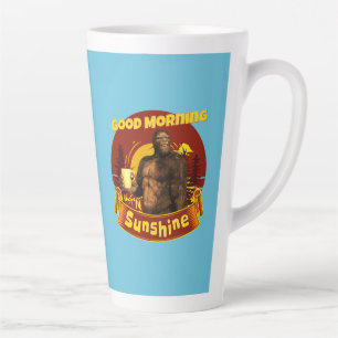 Tasse Latte Bonjour Soleil Bigfoot Café Humour Art