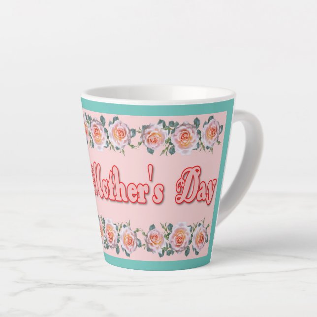 Tasse Latte Bonne fête des mères (Angle droit)