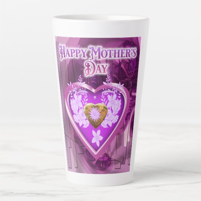 Tasse Latte Bonne fête des mères (Devant)