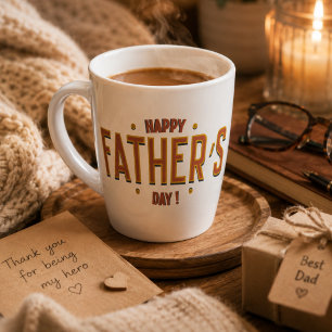 Tasse Latte Bonne Fête des pères - Cadeau sincère pour le mond