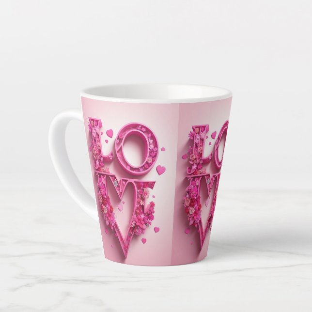 Tasse Latte Bonne humeur dans l'humeur amoureuse (Angle gauche)