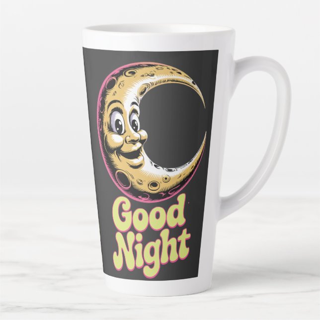 Tasse Latte Bonne nuit Retro Moon (Droite)