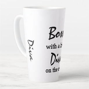 Tasse Latte Bossy Avec Un Peu De Diva Moderne À La Mode