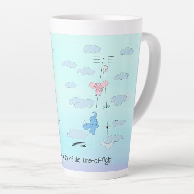 Tasse Latte Boue en latte avec TOF et nuages remplis, texte pe (Angle droit)