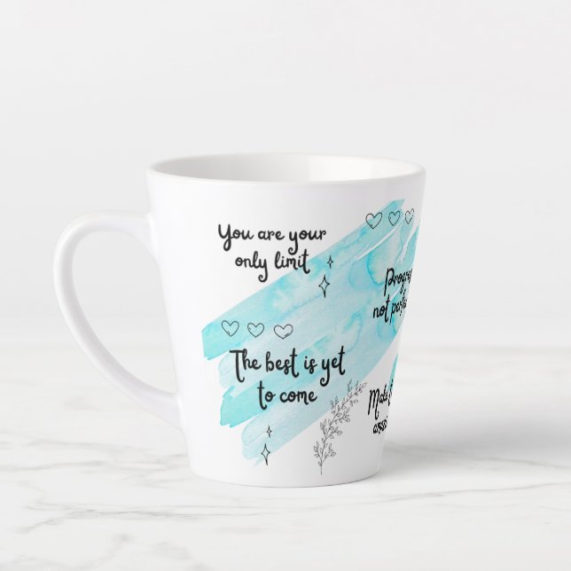 Tasse Latte Boue en latte bleue de la positivité (Gauche)