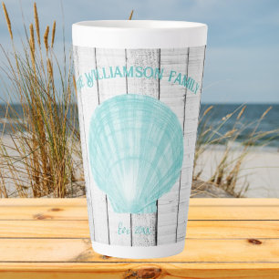 Tasse Latte Boue en latte de la coquille de la paille turquois