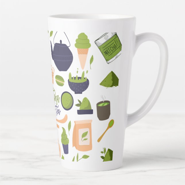 Tasse Latte Boue verte latte de thé (Droite)