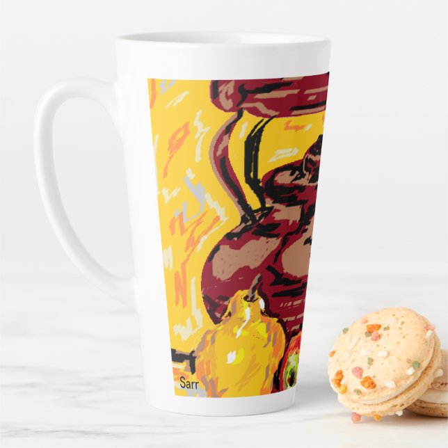 Tasse Latte Boug en latte / Boulette de thé aux fruits (En situation)