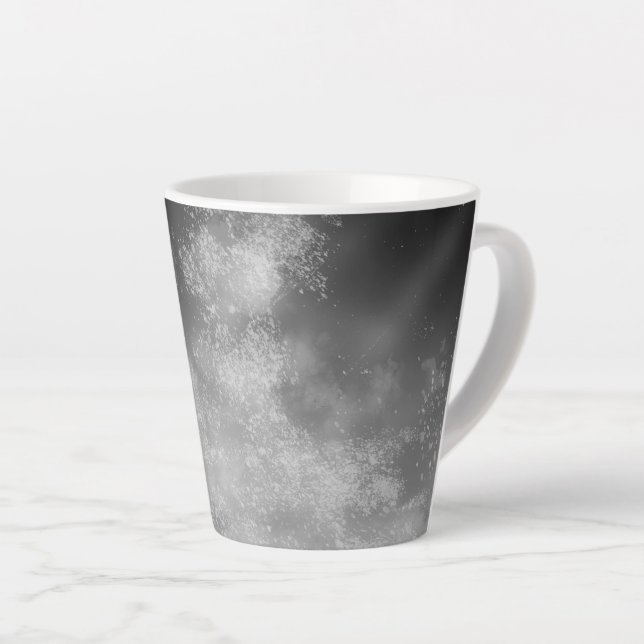 Tasse Latte Boug en latte monochrome gris ciel nocturne (Angle droit)