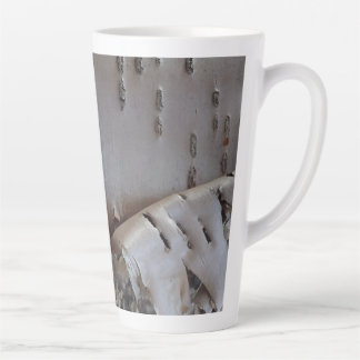 Tasse Latte Bouleau Tordue Écorce Arbre Rustique