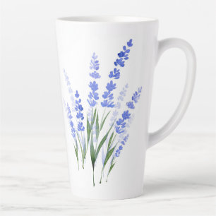 Tasse Latte Bouquet de lavande aquarelle