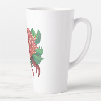 Tasse Latte Bouteille d'eau Waratah dessinée à la main