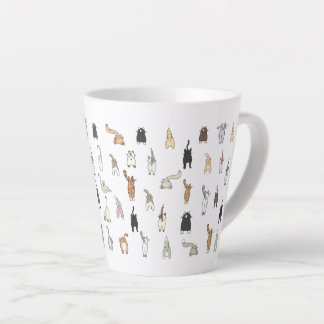 Tasse Latte Boutons de chat, Dame de chat folle, Boutons de ch