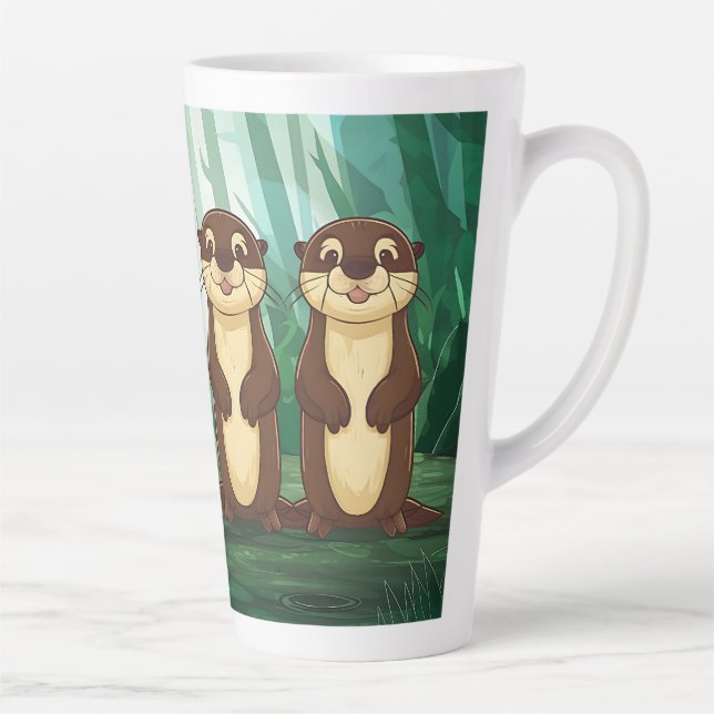 Tasse Latte Boutons de dessin (Droite)