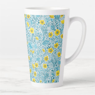 Tasse Latte Boutons jaunes, bleus et blancs