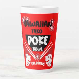 Tasse Latte Bowl de Poke Hawaïen Tako Poke