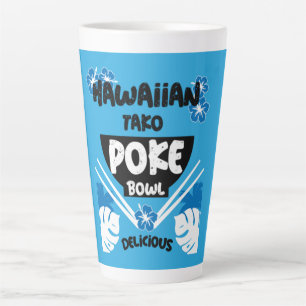 Tasse Latte Bowl de Poke Hawaïen Tako Poke