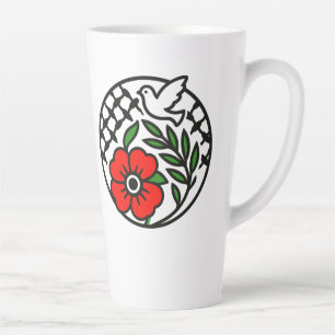 Tasse Latte Branche d'olivier et colombe