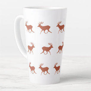 Tasse Latte Brown Deer Walking Festive Motif