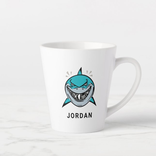Tasse Latte Bruce - Attaque au requin (Droite)