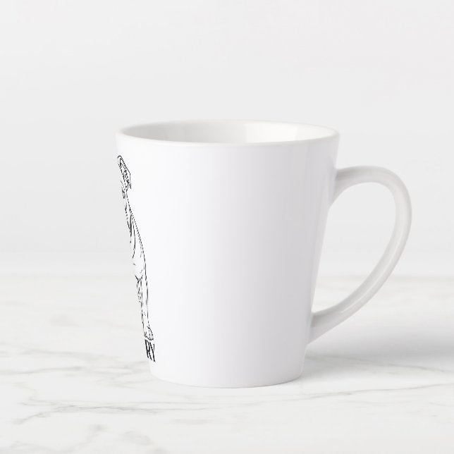 Tasse Latte Bulldog Dog (Droite)