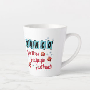 Tasse Latte Bunco Good Times Friend Dice Retro