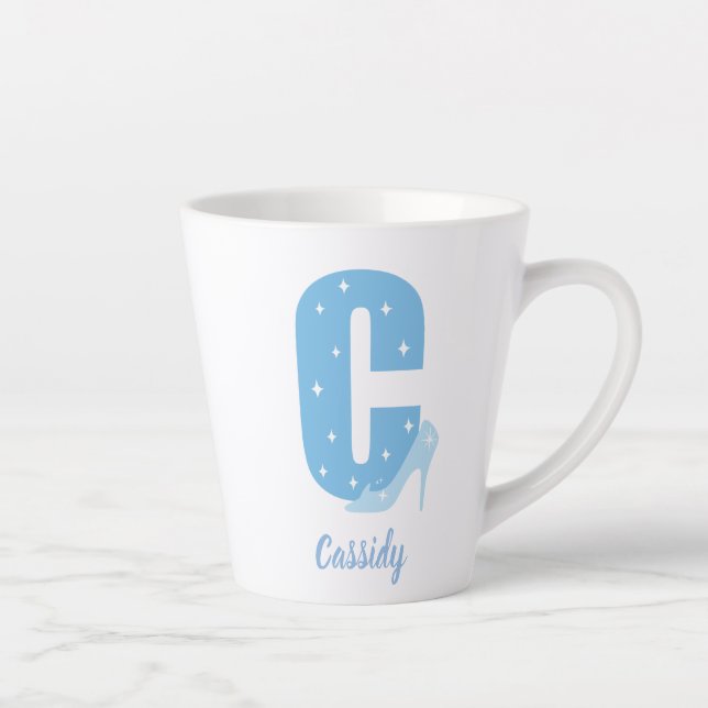 Tasse Latte C est pour Cendrillon| Ajouter votre nom (Droite)