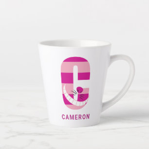 Tasse Latte C est pour Cheshire Cat  Ajouter votre nom