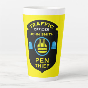 Tasse Latte Cadeau amusant de la police de la circulation