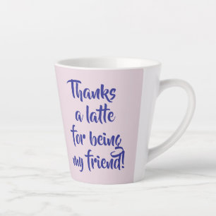 Tasse Latte Cadeau d'amitié, Coeurs colorés, Personnalisable