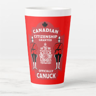 Tasse Latte Cadeau de célébration de la citoyenneté canadienne