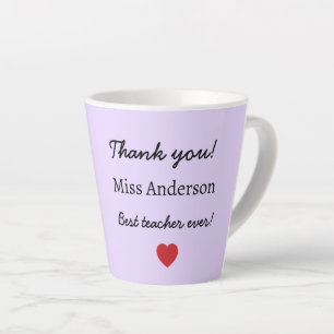 Tasse Latte Cadeau de fin d'année pour l'enseignant - meilleur
