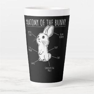 Tasse Latte Cadeau de lapin Anatomie Du Lapin Cute Rabbit Amou