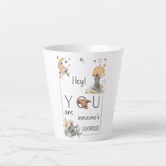 Tasse Latte Cadeau de phare inspirant Rappel positif
