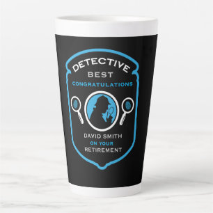 Tasse Latte Cadeau de retraite à thème policier