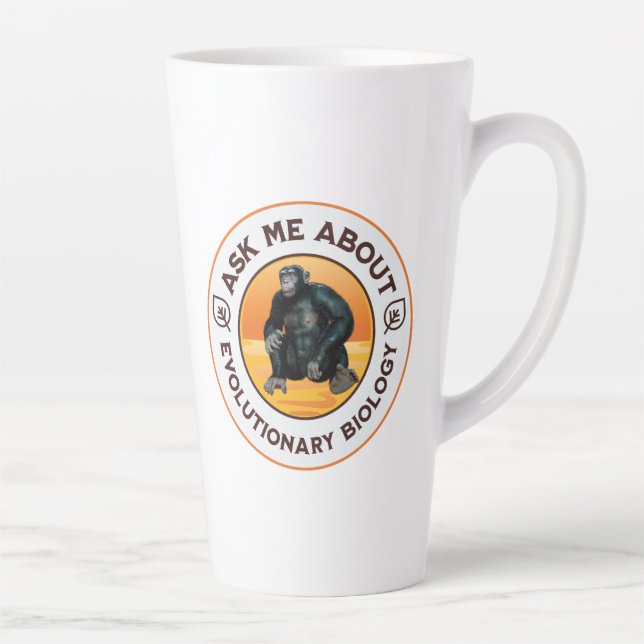 Tasse Latte Cadeau d'humour sur l'évolution pour professeur de (Droite)
