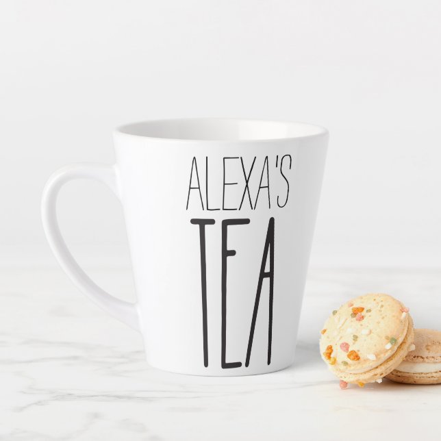 Tasse Latte Cadeau personnalisé à la confiture de thé avec nom (En situation)