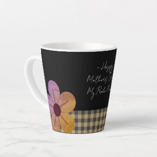 Tasse Latte Cadeau pour maman, Bonne fête des mères, Art flora